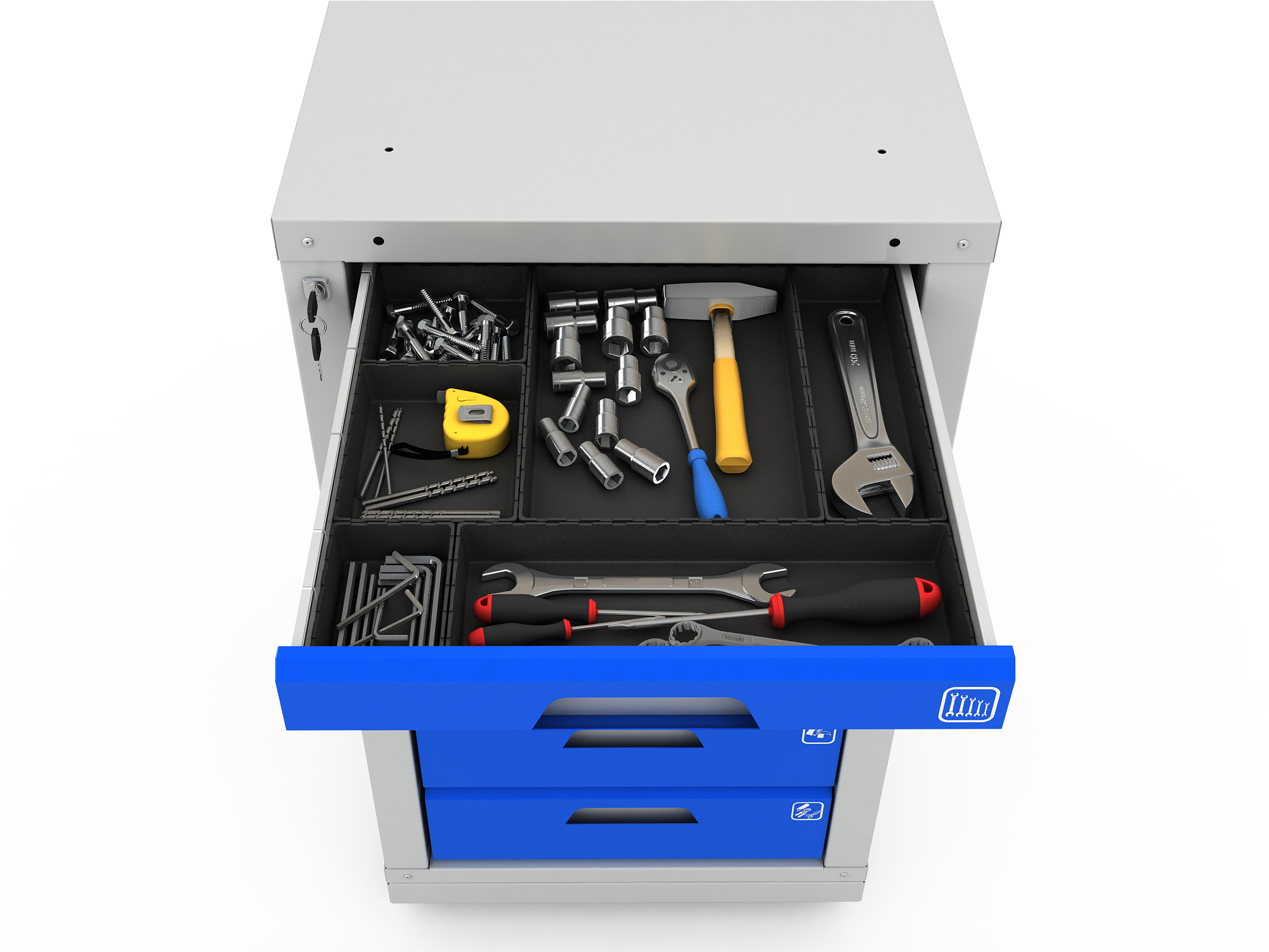 Тумба для инструментов мобильная WOKER PRO 04 M