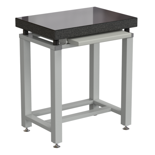 56.0369.10.09-01 Стол для весов малый 630x450x750 мм с выдвижной полкой, цвет каркаса - серый, гранит